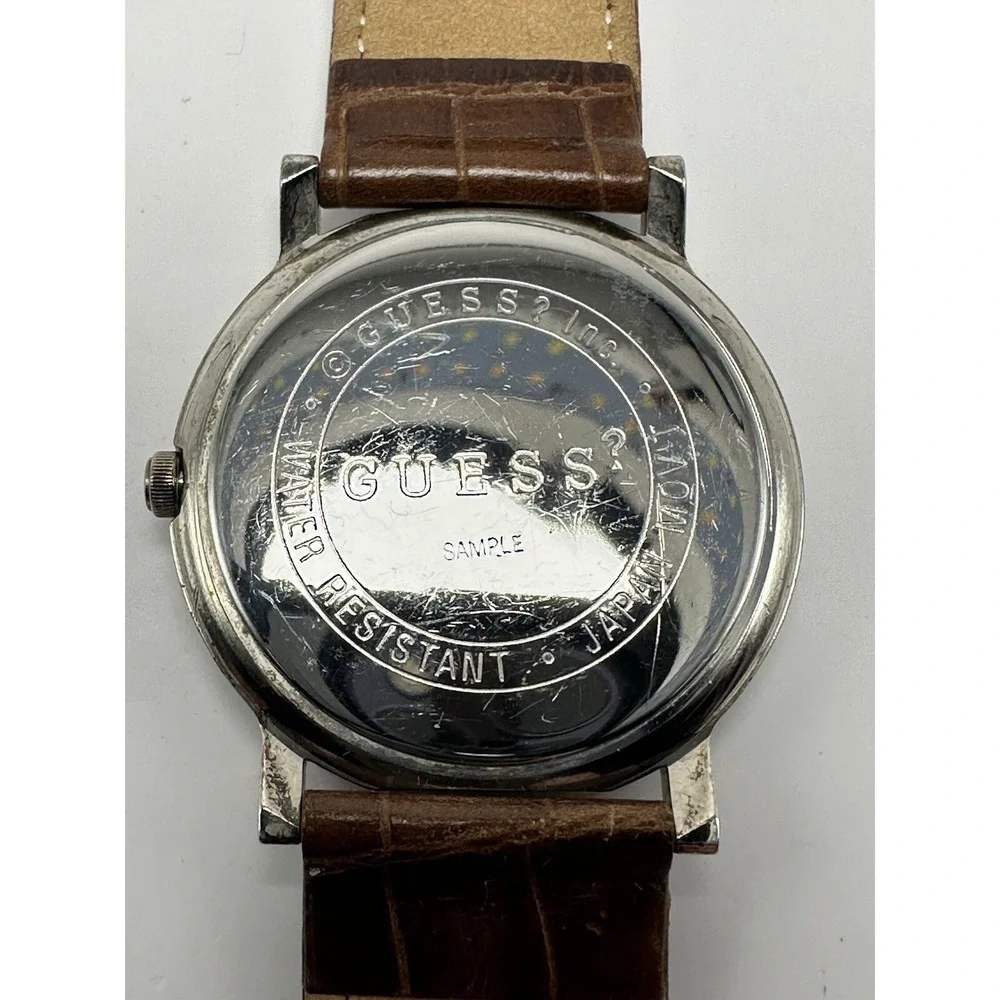 Guess Stamped Sample Mens‎ Watch New Battery 37MM 8.25